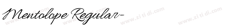 Mentolope Regular字体转换 Mentolope Regular字体转换